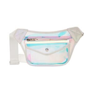 Steve Madden Women's Iridescent Clear Jelly Belt Bag - Iridescent
